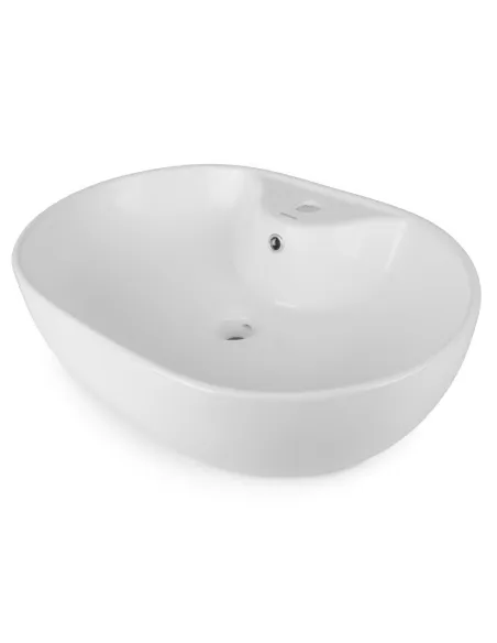 Керамическая раковина Newarc Life 9860W накладная, белая - 6