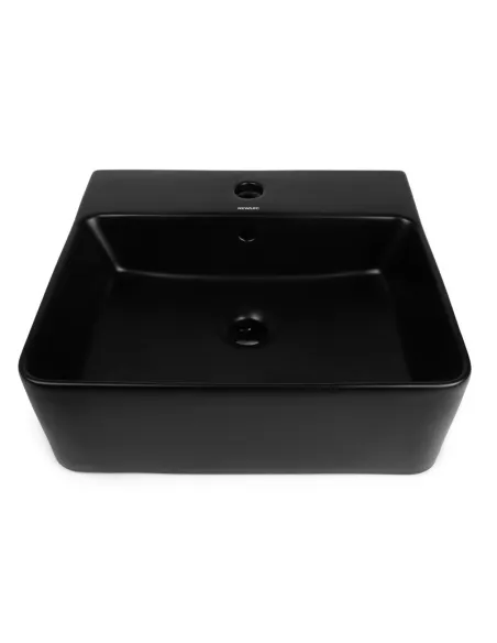 Керамическая раковина Newarc Countertop 5025B-M накладная, подвесная, черная - 1