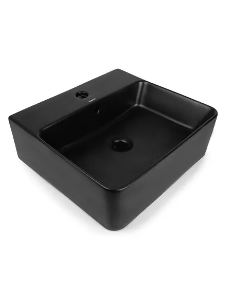 Керамическая раковина Newarc Countertop 5025B-M накладная, подвесная, черная - 2