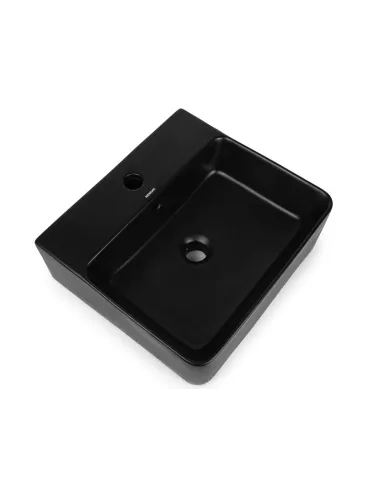 Керамическая раковина Newarc Countertop 5025B-M накладная, подвесная, черная - 3