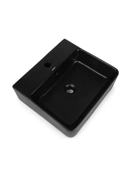 Керамическая раковина Newarc Countertop 5025B-M накладная, подвесная, черная - 3