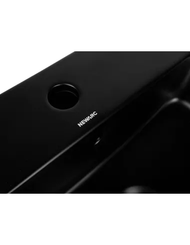 Керамическая раковина Newarc Countertop 5025B-M накладная, подвесная, черная - 4
