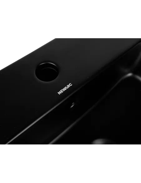 Керамическая раковина Newarc Countertop 5025B-M накладная, подвесная, черная - 4