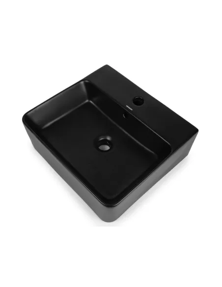 Керамическая раковина Newarc Countertop 5025B-M накладная, подвесная, черная - 5