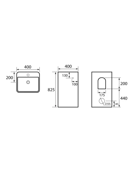 Керамическая раковина Newarc Aqua 9417W напольная, белая - 4