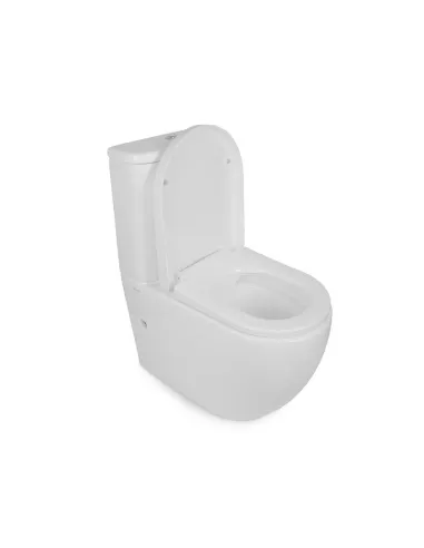 Унитаз компакт Newarc Modern Rimless 3822W New безободковый, сиденье микролифт - 2