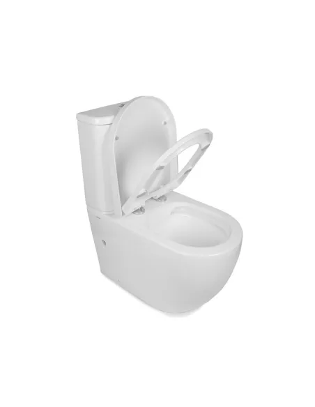 Унитаз компакт Newarc Modern Rimless 3822W New безободковый, сиденье микролифт - 4 Унитаз компакт Newarc Modern Rimless 3822W New безободковый, сиденье микролифт - 4