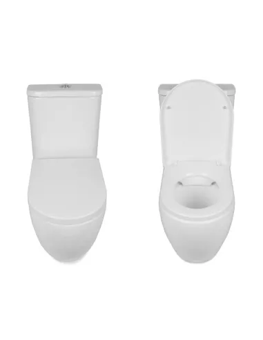 Унитаз компакт Newarc Modern Rimless 3822W New безободковый, сиденье микролифт - 7