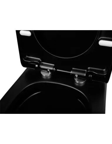 Унитаз компакт Newarc Modern Rimless 3822B-M безободковый, сиденье микролифт,черный - 5