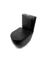 Унитаз компакт Newarc Modern Rimless 3822B-M безободковый, сиденье микролифт,черный - 9