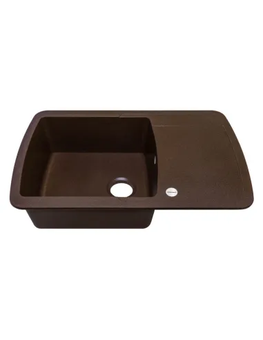 Мойка для кухни из гранита Adamant Optimaks коричневая, 775х495х200 мм - 2