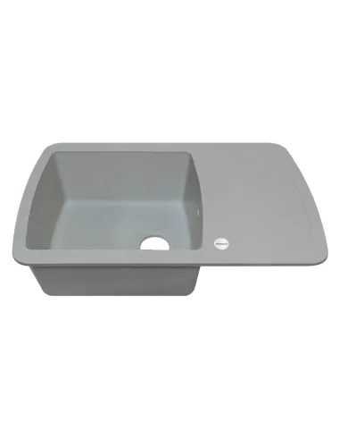 Мойка для кухни из гранита Adamant Optimaks светло-серая, 775х495х200 мм - 2