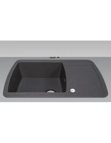 Мойка для кухни из гранита Adamant Optimaks серая, 775х495х200 мм - 2