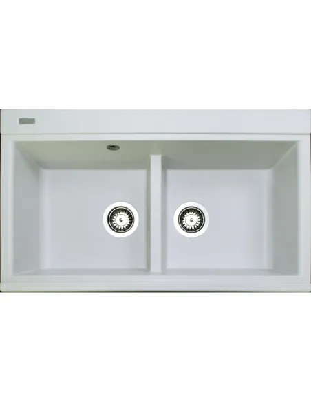 Мойка для кухни из гранита Adamant Similar белая, 885х505х230 мм - 1