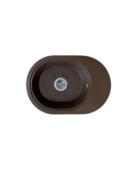 Мойка для кухни из гранита Adamant Ovale черная, 610х420х180 мм - 1