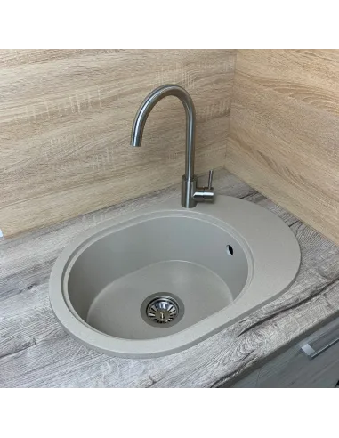 Мойка для кухни из гранита Adamant Ovale сахара, 610х420х180 мм - 2