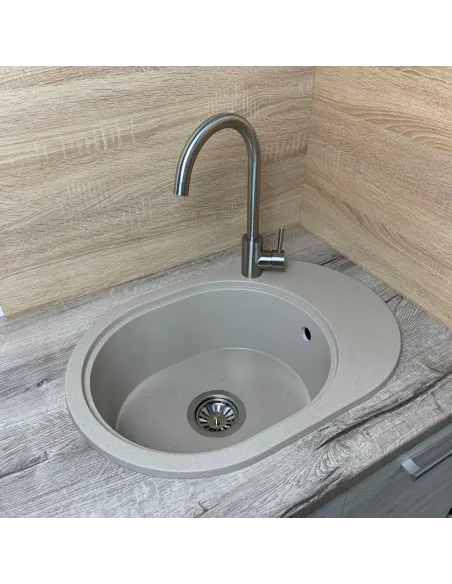 Мойка для кухни из гранита Adamant Ovale сахара, 610х420х180 мм - 2