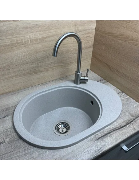 Мойка для кухни из гранита Adamant Ovale Terra, 610х420х180 мм - 2