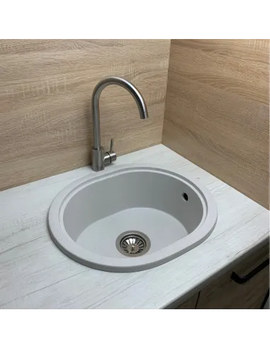 Мойка для кухни из гранита Adamant Circum Old Stone, 500х425х180 мм - 2