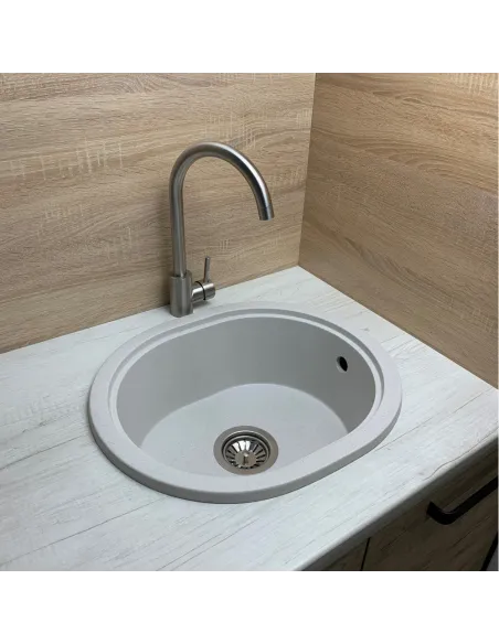 Мойка для кухни из гранита Adamant Circum Old Stone, 500х425х180 мм - 2