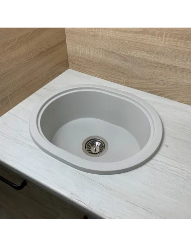 Мойка для кухни из гранита Adamant Circum Old Stone, 500х425х180 мм - 3