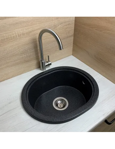 Мойка для кухни из гранита Adamant Circum графит, 500х425х180 мм - 2