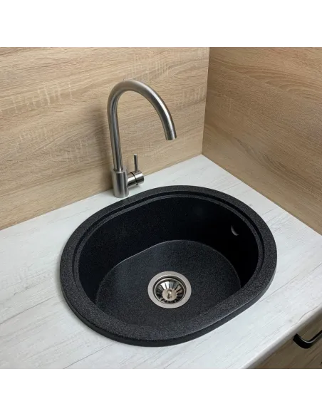 Мойка для кухни из гранита Adamant Circum графит, 500х425х180 мм - 2