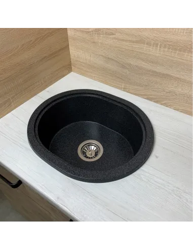 Мойка для кухни из гранита Adamant Circum графит, 500х425х180 мм - 3