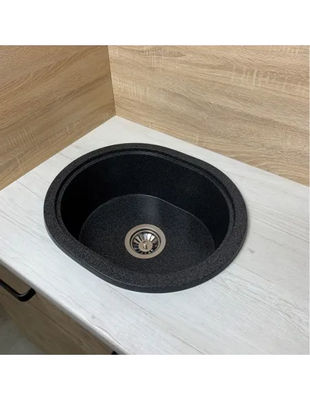 Мойка для кухни из гранита Adamant Circum графит, 500х425х180 мм - 3