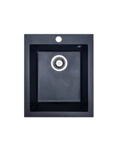 Мойка для кухни из гранита Adamant Board черный металлик, 410х495х190 мм - 1