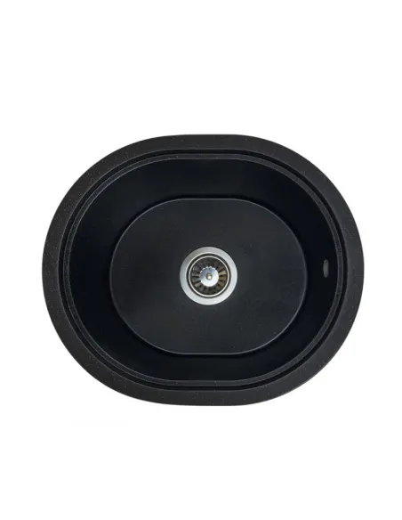 Мойка для кухни из гранита Adamant Circum черный металлик, 500х425х180 мм - 1