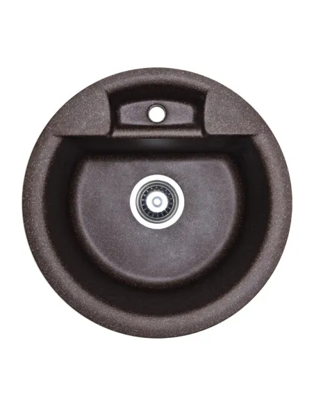 Мойка для кухни из гранита Adamant Fine коричневая, 470х470х190 мм - 1