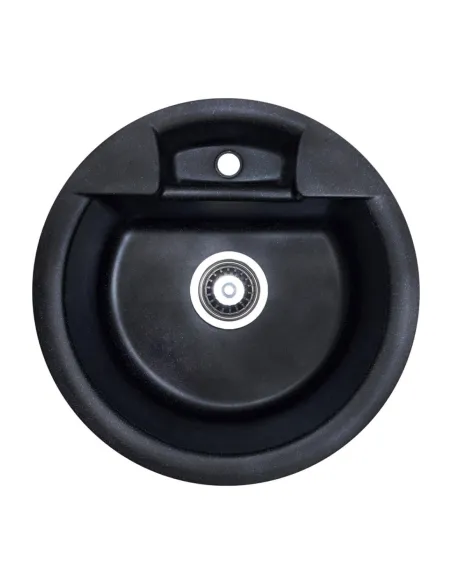 Мойка для кухни из гранита Adamant Fine черная, 470х470х190 мм - 1