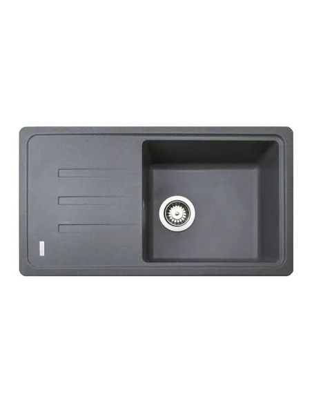 Мойка для кухни из гранита Adamant Slim Long серая, 780х435х200 мм - 1