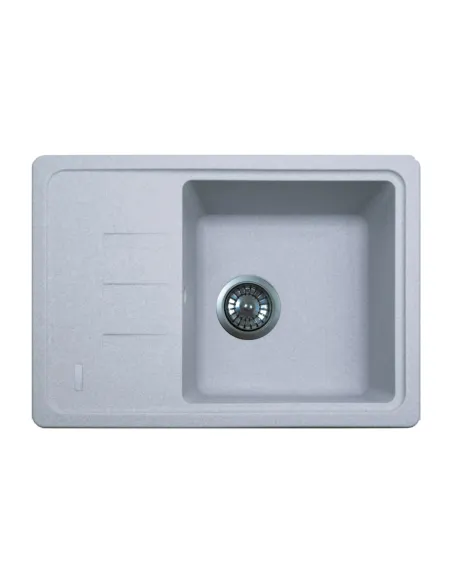 Мойка для кухни из гранита Adamant Slim светло-серая, 780х435х200 мм - 1