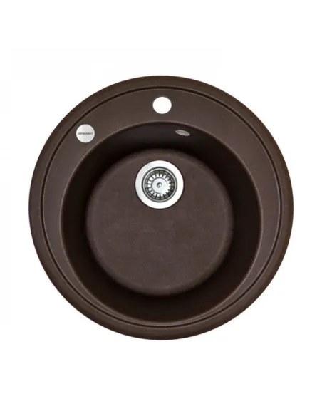 Мойка для кухни из гранита Adamant Sun коричневая, 510х510х200 мм - 1 Мойка для кухни из гранита Adamant Sun коричневая, 510х510х200 мм - 1