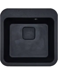 Мойка для кухни из гранита Adamant Exist черный металлик, 500х500х190 мм - 1