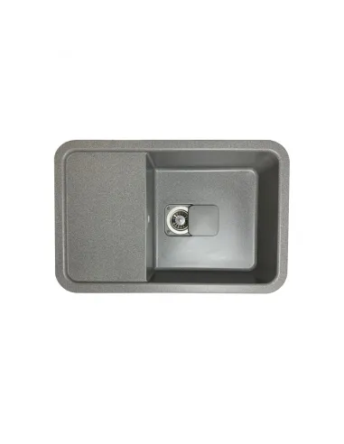 Мойка для кухни из гранита Adamant Existence серая, 775х505х190 мм - 2