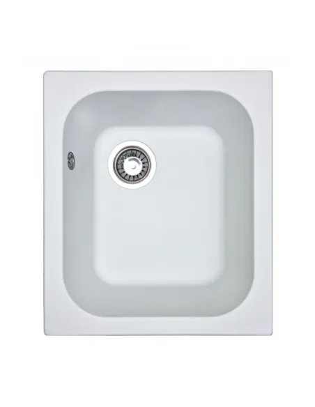 Мойка для кухни из гранита Adamant Compacta белая, 430х500х200 мм - 1