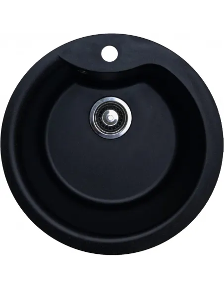 Мойка для кухни из гранита Adamant Wave антрацит, 485х485х210 мм - 1