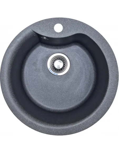 Мойка для кухни из гранита Adamant Wave графит, 485х485х210 мм - 1