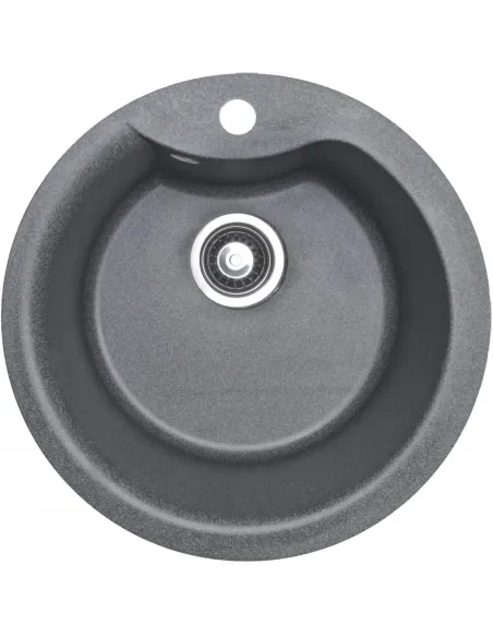 Мойка для кухни из гранита Adamant Wave серая, 485х485х210 мм - 1