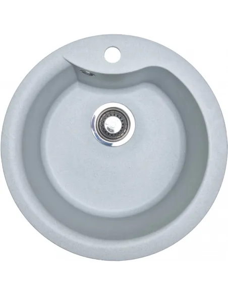 Мойка для кухни из гранита Adamant Wave светло-серая, 485х485х210 мм - 1