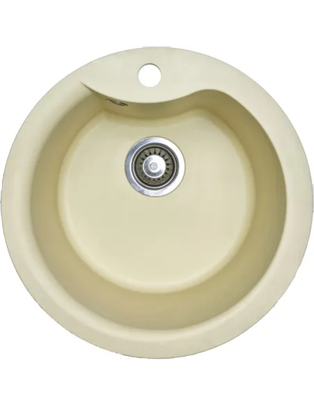 Мойка для кухни из гранита Adamant Wave Ivory, 485х485х210 мм - 1