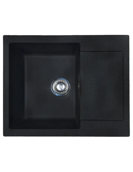 Мойка для кухни из гранита Adamant Minimal черный металлик, 615х495х200 мм - 1
