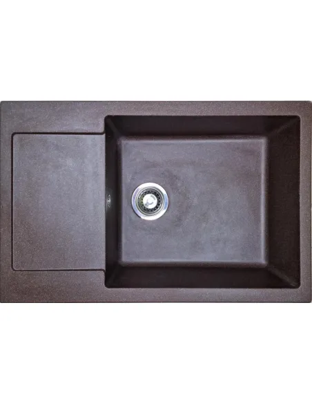 Мойка для кухни из гранита Adamant General коричневая, 775х495х200 мм - 1