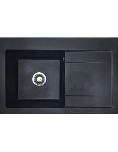 Мойка для кухни из гранита Adamant Stark черный металлик, 795х505х180 мм - 1