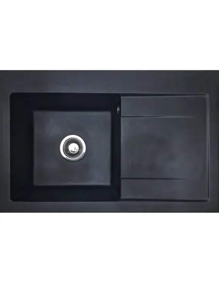 Мойка для кухни из гранита Adamant Stark черный металлик, 795х505х180 мм - 1