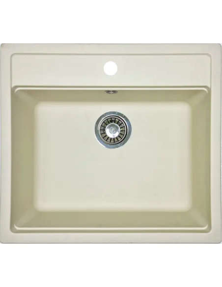 Мойка для кухни из гранита Adamant Step Ivory, 565х500х190 мм - 1
