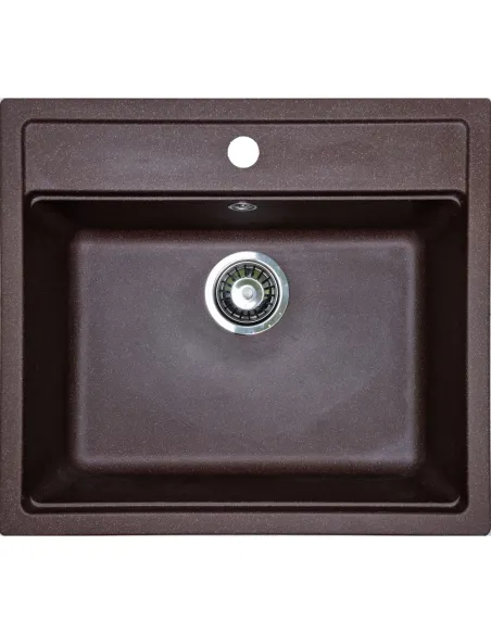 Мойка для кухни из гранита Adamant Step коричневая, 565х500х190 мм - 1